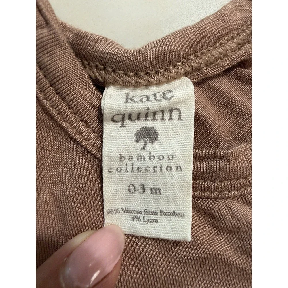Kate quinn Bamboo One Piece Bodysuit Sz 0-3 Months Ethereal Minimalist Neutral